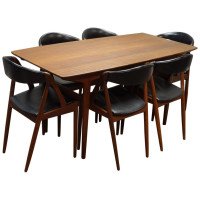 Kai Kristiansen, Set of Six Teak, Model 31 Dining Chairs & Matching Dining Table