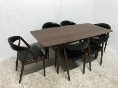 Kai Kristiansen, Set of Six Teak, Model 31 Dining Chairs & Matching Dining Table - Thumbnail 2