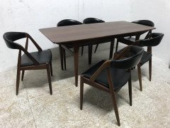 Kai Kristiansen, Set of Six Teak, Model 31 Dining Chairs & Matching Dining Table - Thumbnail 3
