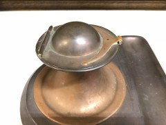Richard Rathbone, Attributed to C F A Voysey Arts & Crafts Copper Desk Ink Well - Thumbnail 6