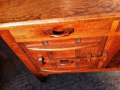 Acorn Industries Attributed, Arts & Crafts Yorkshire School Oak Low Sideboard - Thumbnail 7