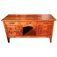 Acorn Industries Attributed, Arts & Crafts Yorkshire School Oak Low Sideboard - Thumbnail 10
