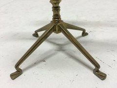 W A S Benson, signed, An Arts & Crafts Brass and Copper Five Branch Candelabra - Thumbnail 5
