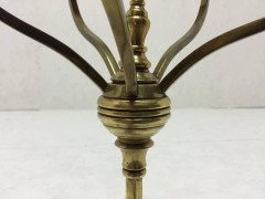 W A S Benson, signed, An Arts & Crafts Brass and Copper Five Branch Candelabra - Thumbnail 6