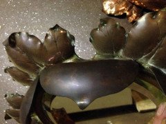 Arts & Crafts Circular Copper and Bevelled Mirror in the Form of a Flower Bud - Thumbnail 3