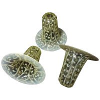 A  set of Three Vaseline Shades, with Stylised Floral Detailing - Thumbnail 2