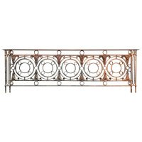 Arts & Crafts Style Victorian Decorative Cast Iron Railing or Balcony Banister - Thumbnail 1