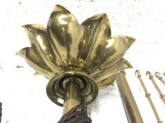 WAS Benson A Rare Arts & Crafts Brass Dining, Billiard or Snooker chandelier - Thumbnail 4