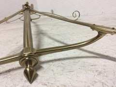 WAS Benson A Rare Arts & Crafts Brass Dining, Billiard or Snooker chandelier - Thumbnail 6