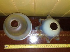 Two Arts and Crafts Vaseline/ Uranium Glass Shades - Thumbnail 4