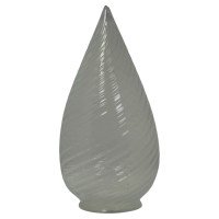 Arts and Crafts, c.1900 Teardrop Swirl Vaseline Glass Shade - Thumbnail 1