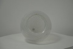 Arts and Crafts, c.1900 Teardrop Swirl Vaseline Glass Shade - Thumbnail 2