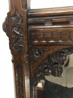A W N Pugin Attributed, Gothic Revival Carved Oak Wall or Pier Mirror - Thumbnail 6