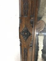 A W N Pugin Attributed, Gothic Revival Carved Oak Wall or Pier Mirror - Thumbnail 7