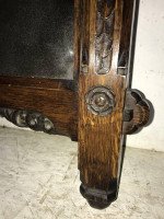 A W N Pugin Attributed, Gothic Revival Carved Oak Wall or Pier Mirror - Thumbnail 8