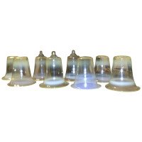 A Rare Set of Eight Arts and Crafts Vaseline/Uranium Glass Shades - Thumbnail 6