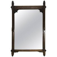 A W N Pugin Attributed, Gothic Revival Carved Oak Wall or Pier Mirror - Thumbnail 1