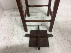 Liberty & Co attri, Walnut Plant Stand turned uprights & Removable Lower Tier - Thumbnail 1
