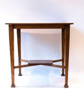 Liberty & Co attributed, An Arts & Crafts Oak Chess Table - Thumbnail 2