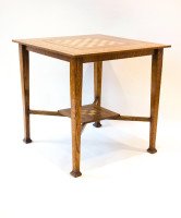 Liberty & Co attributed, An Arts & Crafts Oak Chess Table - Thumbnail 3