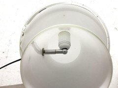 Vetri Murano, a Rare Pair of Midcentury White Opaque Glass Mushroom Lamps - Thumbnail 7