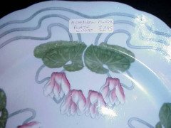 Art Nouveau Plate with Stylised Floral Hand- Painted Decoration by Cauldon - Thumbnail 2