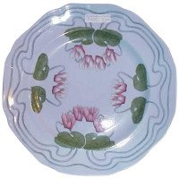 Cauldon Art Nouveau Plate with Stylised Floral Hand-Painted Decoration