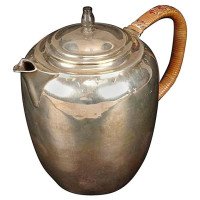 An Arts and Crafts silver ovoid covered jug, by W A S Benson - Thumbnail 1
