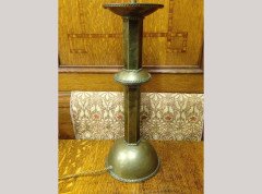 A Large Arts and Crafts Brass Table Lamp Attributed to Gordon Russell. - Thumbnail 6