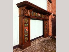 Impressive Gothic Revival Oak Fireplace Surround Attributed to Bruce Talbert - Thumbnail 3