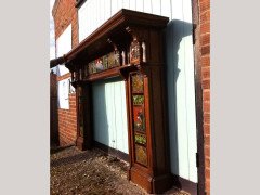 Impressive Gothic Revival Oak Fireplace Surround Attributed to Bruce Talbert - Thumbnail 2