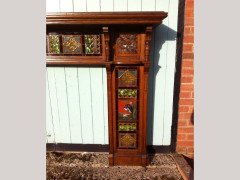 Impressive Gothic Revival Oak Fireplace Surround Attributed to Bruce Talbert - Thumbnail 6