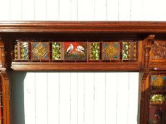 Impressive Gothic Revival Oak Fireplace Surround Attributed to Bruce Talbert - Thumbnail 5