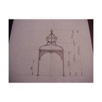 Mid- Victorian Moorish Wrought & Cast Iron Pergola or Decorative Garden Structure - Thumbnail 18