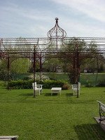 Mid- Victorian Moorish Wrought & Cast Iron Pergola or Decorative Garden Structure - Thumbnail 1