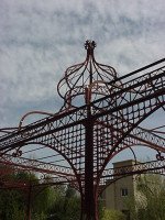 Mid- Victorian Moorish Wrought & Cast Iron Pergola or Decorative Garden Structure - Thumbnail 6