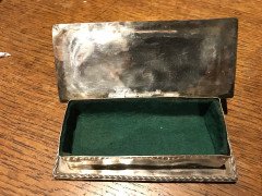 M D Spooner, A Silver plated Hand Enamelled Jewellery Box with Cupid & a Fairy - Thumbnail 12