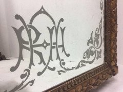 An 8'6" Tall Mirror from the Royal Albert Hall London, engraved with a Mandolin. - Thumbnail 3