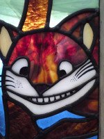 Alice in Wonderland, a Five Piece Suite of Stained and Leaded Glass Doors. - Thumbnail 3