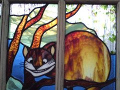 Alice in Wonderland, a Five Piece Suite of Stained and Leaded Glass Doors. - Thumbnail 5
