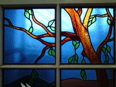 Alice in Wonderland, a Five Piece Suite of Stained and Leaded Glass Doors. - Thumbnail 12