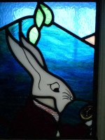 Alice in Wonderland, a Five Piece Suite of Stained and Leaded Glass Doors. - Thumbnail 16