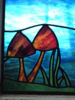 Alice in Wonderland, a Five Piece Suite of Stained and Leaded Glass Doors. - Thumbnail 20