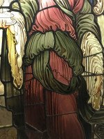 Aesthetic Movement Leaded and Painted Glass Window Panel by W. F. Dixon - Thumbnail 4