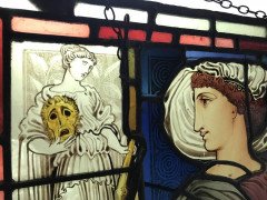 Aesthetic Movement Leaded and Painted Glass Window Panel by W. F. Dixon - Thumbnail 6
