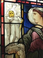 Aesthetic Movement Leaded and Painted Glass Window Panel by W. F. Dixon - Thumbnail 7