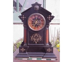 Morris and Co, in the Style Of, an Aesthetic Movement Gilt Marble Mantle Clock - Thumbnail 2