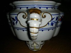 Dr C Dresser, Attributed Made by Royal Worcester, Blue & White Elephant Tureen - Thumbnail 3