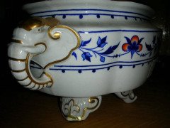 Dr C Dresser, Attributed Made by Royal Worcester, Blue & White Elephant Tureen - Thumbnail 2