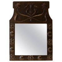 Copper Arts & Crafts Mirror Attributed to J. Pearson - Thumbnail 1